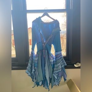 KLA ORIGINALS Designer Handmade Upcycled Fairycore Festival Cardigan Coat OS